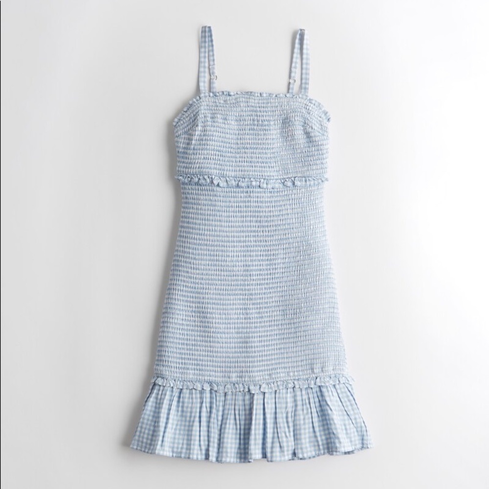 Hollister Smocked Ruffle-Hem Mini Dress